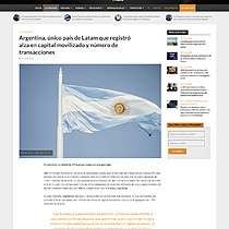 Argentina, �nico pa�s de Latam que registr� alza en capital movilizado y n�mero de transacciones